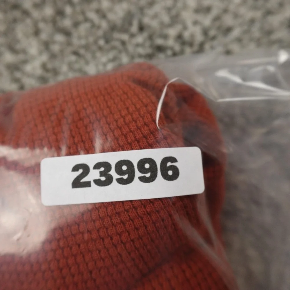 Eddie Bauer Sweater Mens L Orange Waffle Knit Thermal Crewneck Pullover Hiking‎ - Picture 11 of 11